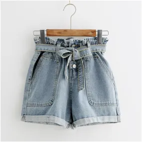 Women's Summer Casual Blue Denim Shorts