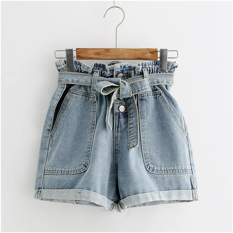 Women's Summer Casual Blue Denim Shorts