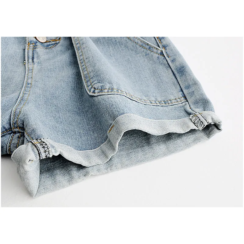Women's Summer Casual Blue Denim Shorts