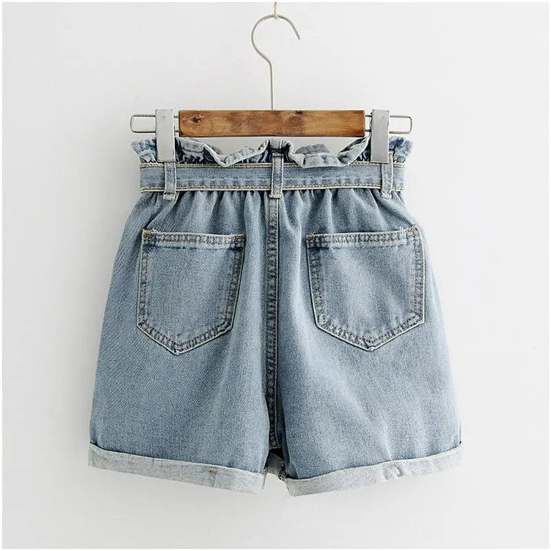 Women's Summer Casual Blue Denim Shorts
